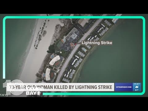 Woman dies after being struck by lightning on Sand Key