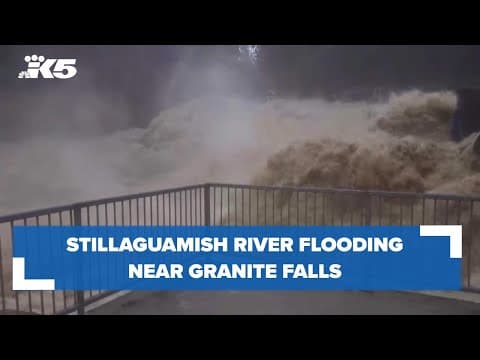 Stillaguamish River flooding near Granite Falls