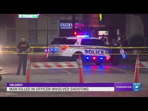 Orlando police chief says an officer fatally shot a man who made a quick move during a traffic stop