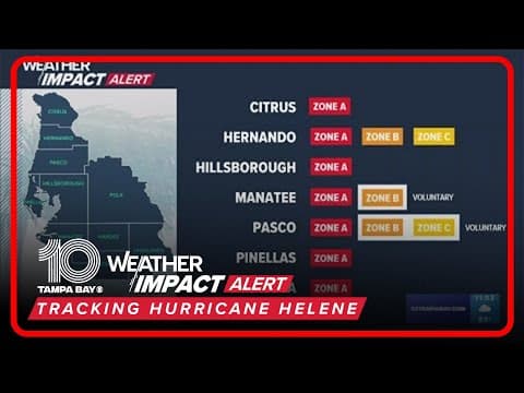 Tampa Bay leaders place evacuation orders ahead of Hurricane Helene