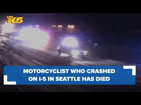 Motorcyclist who crashed near Seattle Convention Center has died
