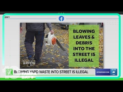 It’s illegal to blow your mowed grass and leaves into your street