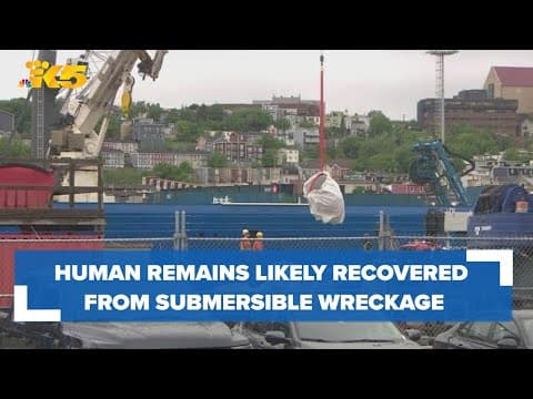 Human remains have likely been recovered from the Titan submersible wreckage, US Coast Guard says