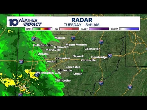 LIVE RADAR: Rain with chance of isolated storm move into central Ohio