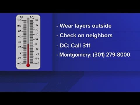 Hypothermia Alerts issued in DC and Montgomery County, Maryland