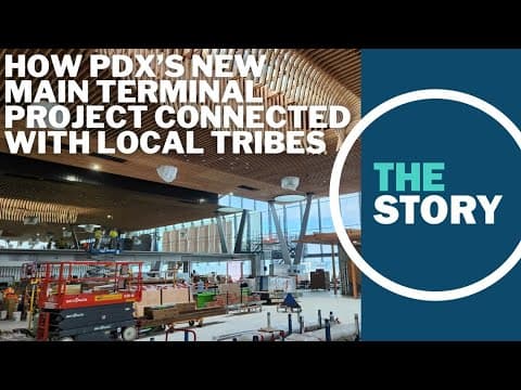 Where did the wood for PDX's new main terminal come from?