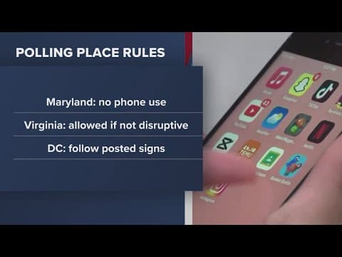 Are cellphones allowed in polling places?