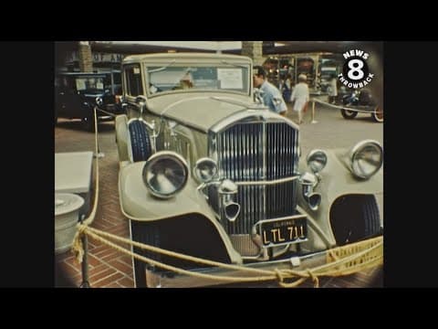 Antique automobiles on display in San Diego, 1967