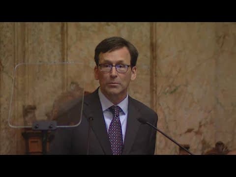 WATCH: Gov. Bob Ferguson speaks about impact of Trump's executive orders in Washington