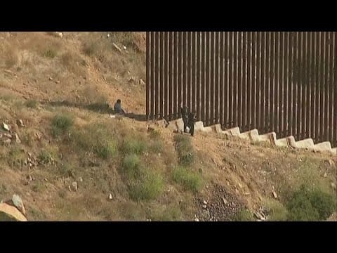 Migrants captured passing through US-Mexico Border in San Diego