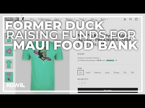 Former Ducks baseball player raises money for Maui food bank with brand