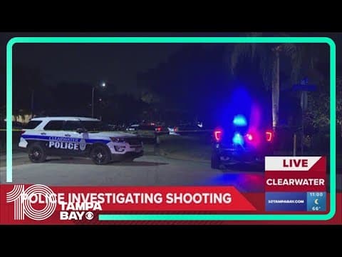 Police on the scene of a shooting in in Pinellas County