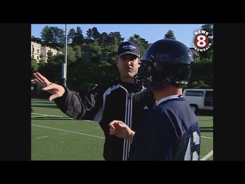 Jim Harbaugh lets sports anchor John Howard try out for USD Toreros football team in 2005