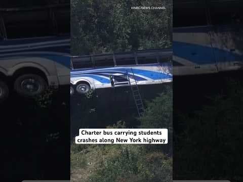 Dozens were hurt & at least 1 person was killed after a bus crashed down an embankment in New York