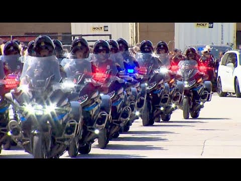 Procession held for Fort Worth officer killed while working highway crash