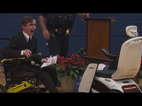 Graduating senior gets special gift from a school resource officer