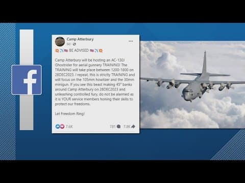 Camp Atterbury wants residents to be aware of upcoming aerial gunnery training event