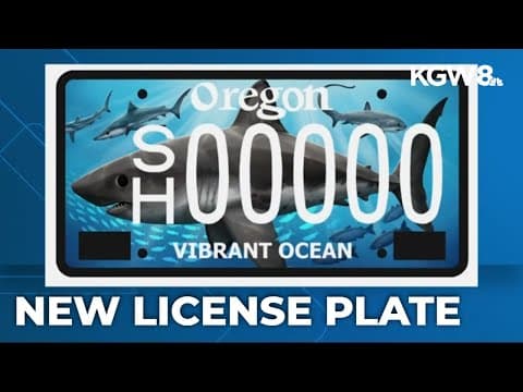 New Oregon license plates features sharks living off coast