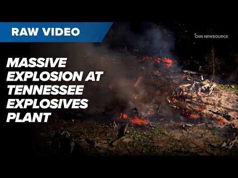 RAW VIDEO | Massive explosion at Tennessee explosives plant rattles homes for miles