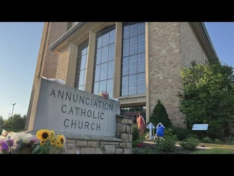 Memorial grows outside Catholic church in Minneapolis where shooting took place
