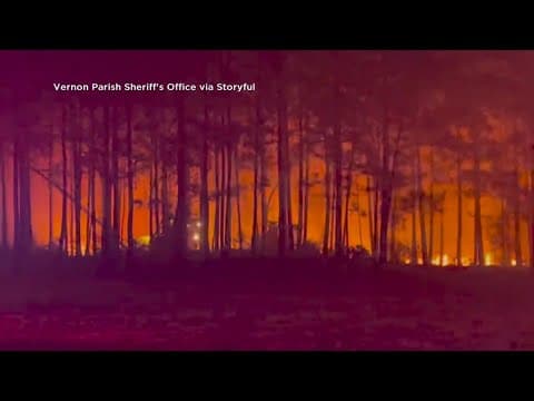 Crews continues to battle record-setting wildfires in Louisiana