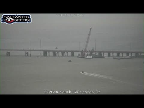 One vehicle at a time allowed on Pelican Island Causeway Bridge to evacuate after barge strike