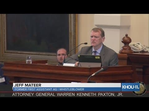 Tony Buzbee cross-examines Jeff Mateer, whistleblower in Paxton impeachment trial