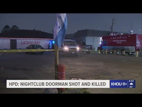 HPD: Gunman on the run after doorman shot to death, bystander hurt outside southeast Houston bar