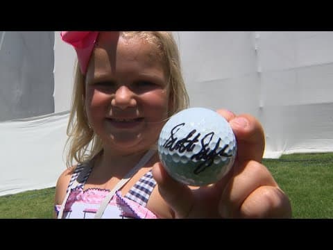 Scottie Scheffler makes a young fan's wish come true at the Charles Schwab Challenge