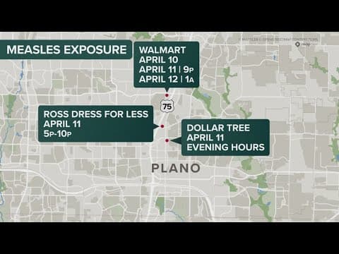 Measles outbreak continues, Collin County officials warn of possible exposure
