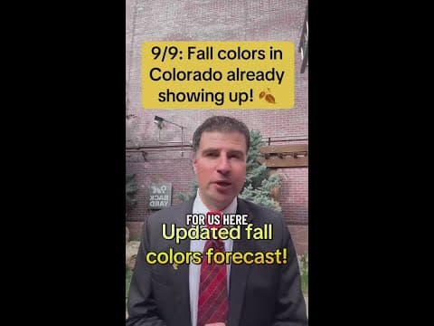 Updated fall colors forecast for Colorado!