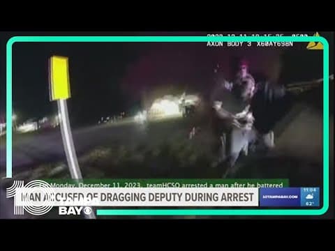Video shows Tampa man dragging deputy while she handcuffs him