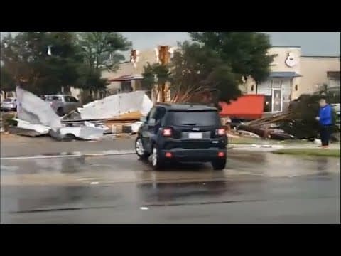 Damage in Belton, Texas captured on camera following severe weather