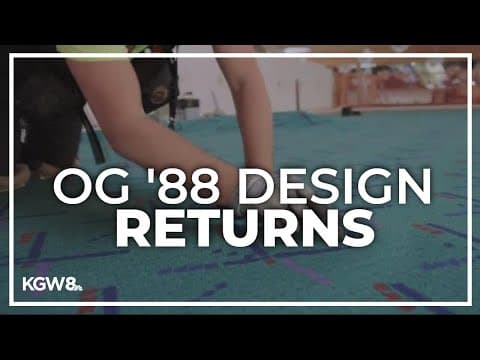 Original carpet at Portland International Airport returns