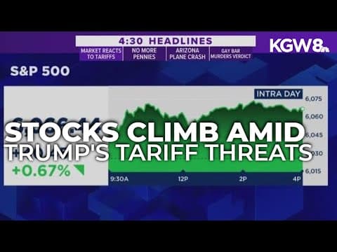 Stocks climb as investors ignore Trump's tariff threats