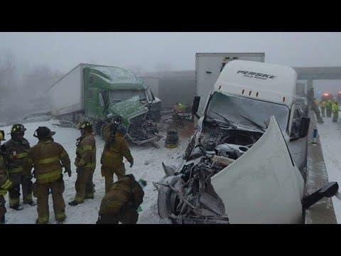 4 killed in multiple crashes involving 46 vehicles on Ohio Turnpike
