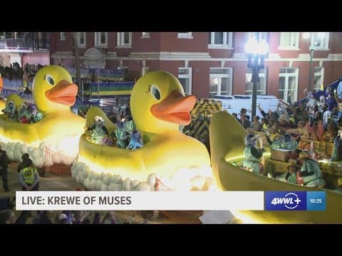 Krewe of Muses: Mama Duck and Duckies float