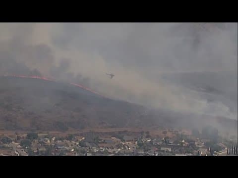 Lodge Fire | Fire crews battle fire in Spring Valley