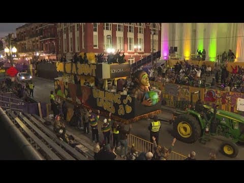 Son of a Saint float in Krewe of Freret in New Orleans