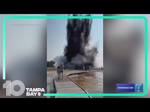 Geyser explosion frightens guests at Yellowstone National Park