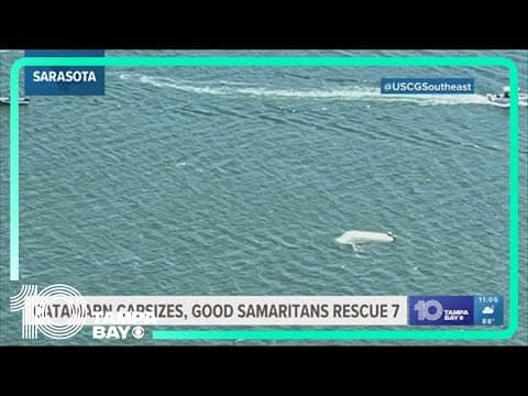 Good Samaritans rescue 7 people after catamaran capsizes in Sarasota