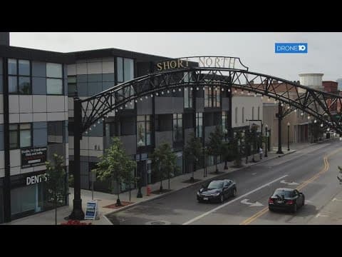 Drone footage of the Short North Arts District