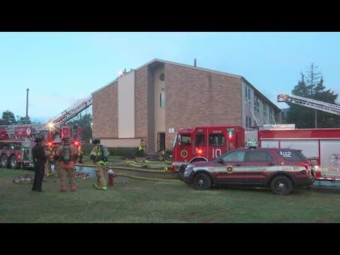 Crews respond to large fire at west Columbus apartment building