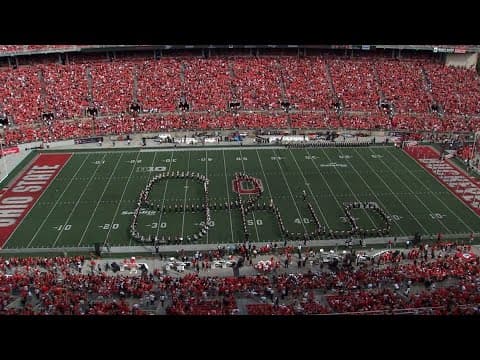 Ohio State Marching Band performs 'Script Ohio' before Western Kentucky game