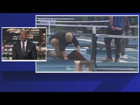 Rain reschedules pickleball matches on the DC Mall