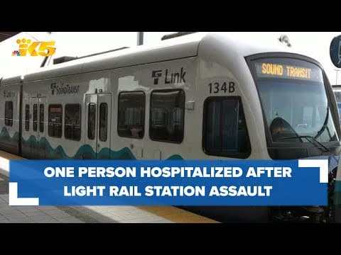 One person hospitalized after light rail station assault