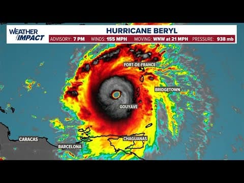 Hurricane Beryl update: Chief Meteorologist David Paul has the projected path, models and more