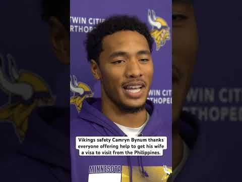 Vikings’ Cam Bynum thanks those offering help to get his wife a visa to visit from the Philippines.