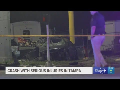 Police: Serious crash shuts down Tampa roadway in all directions, knocks out power in the area