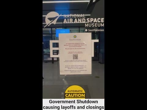 Government shutdown is impacting Smithsonian museums operations